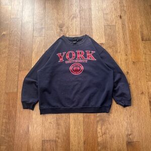 Vintage 00s Hotline York University graphic crewneck